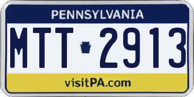 PA license plate MTT2913