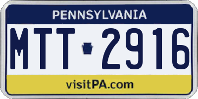 PA license plate MTT2916
