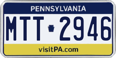 PA license plate MTT2946