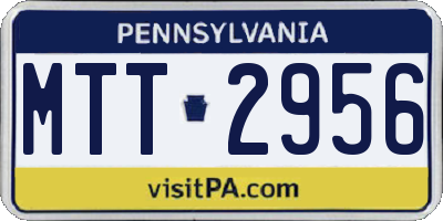 PA license plate MTT2956