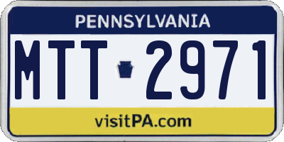 PA license plate MTT2971