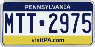 PA license plate MTT2975