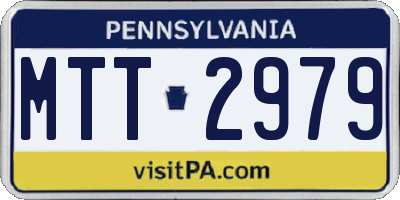 PA license plate MTT2979