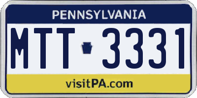 PA license plate MTT3331