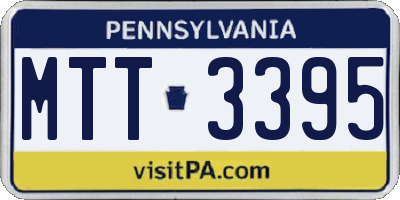 PA license plate MTT3395