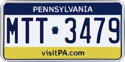 PA license plate MTT3479
