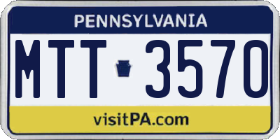 PA license plate MTT3570