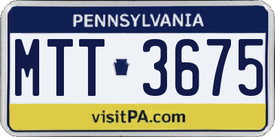 PA license plate MTT3675