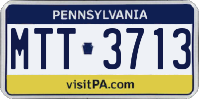 PA license plate MTT3713