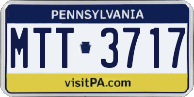 PA license plate MTT3717