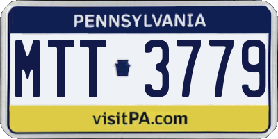 PA license plate MTT3779