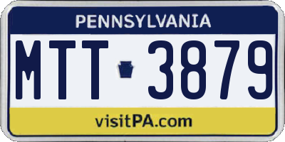 PA license plate MTT3879