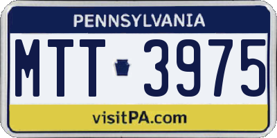 PA license plate MTT3975