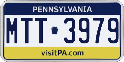 PA license plate MTT3979