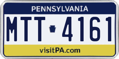 PA license plate MTT4161
