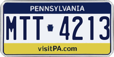 PA license plate MTT4213