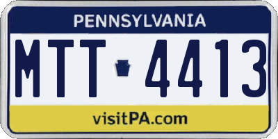 PA license plate MTT4413