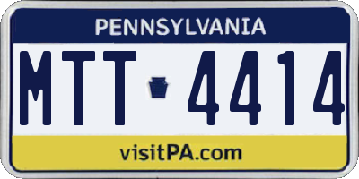 PA license plate MTT4414