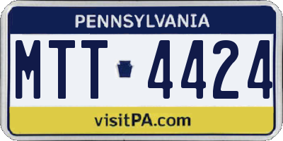 PA license plate MTT4424