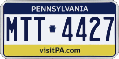 PA license plate MTT4427