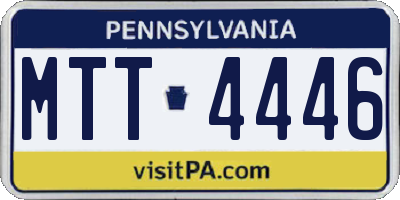 PA license plate MTT4446