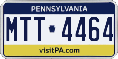 PA license plate MTT4464