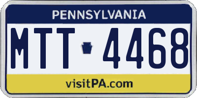 PA license plate MTT4468