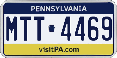 PA license plate MTT4469
