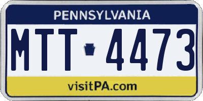 PA license plate MTT4473