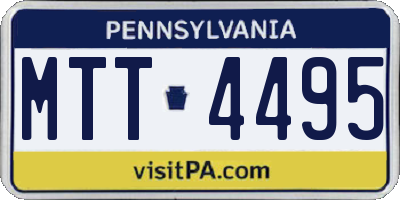 PA license plate MTT4495