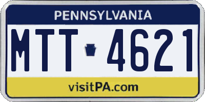 PA license plate MTT4621