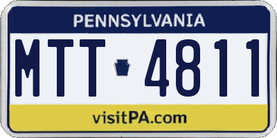 PA license plate MTT4811
