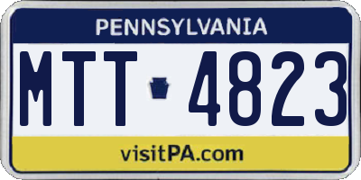 PA license plate MTT4823