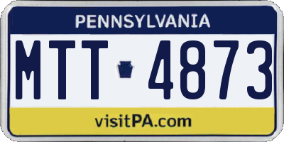 PA license plate MTT4873