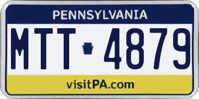 PA license plate MTT4879