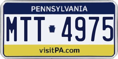 PA license plate MTT4975