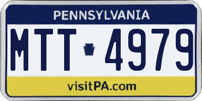 PA license plate MTT4979