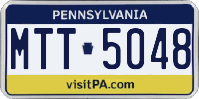 PA license plate MTT5048