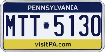 PA license plate MTT5130