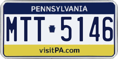PA license plate MTT5146