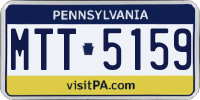 PA license plate MTT5159