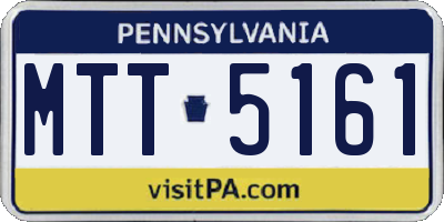PA license plate MTT5161