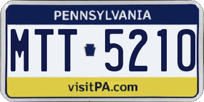 PA license plate MTT5210