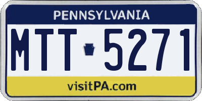 PA license plate MTT5271