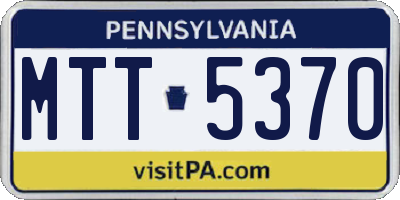 PA license plate MTT5370