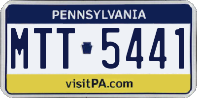 PA license plate MTT5441