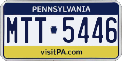 PA license plate MTT5446