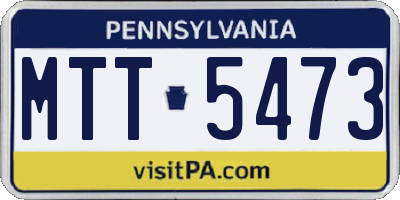 PA license plate MTT5473