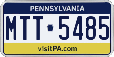 PA license plate MTT5485