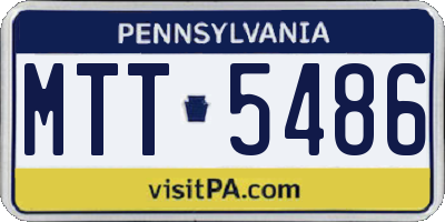 PA license plate MTT5486